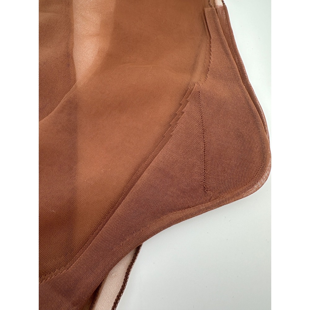 Vintage 1950s 60s Back Seam Nylons 51 Gauge Brown Stockings Cuban Heel Size 9 - Picture 5 of 6
